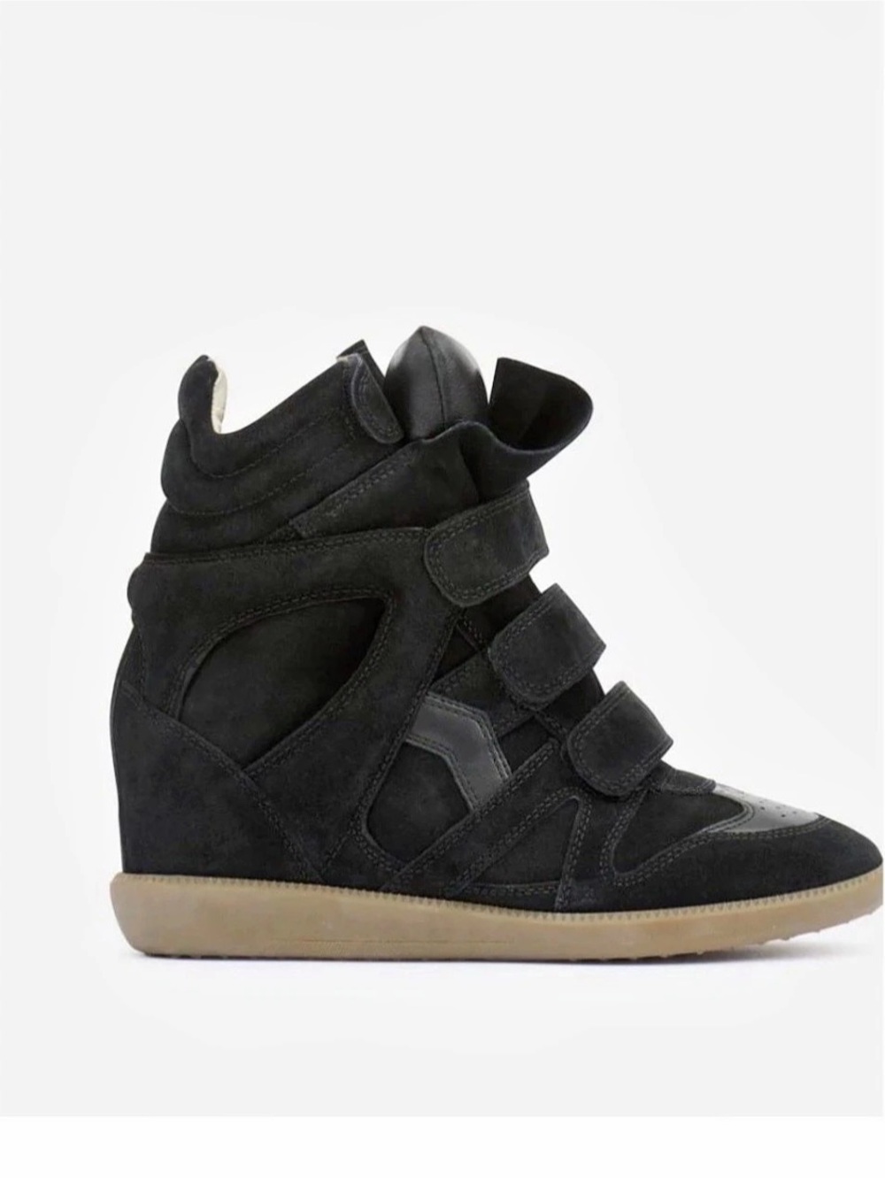 Isabel Marant Bekett Wedge Sneakers Black & Brown EU 39